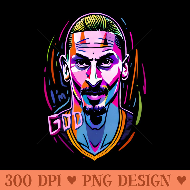 Zlatan the GOD popart caricature - Vector PNG Download - Professional Design