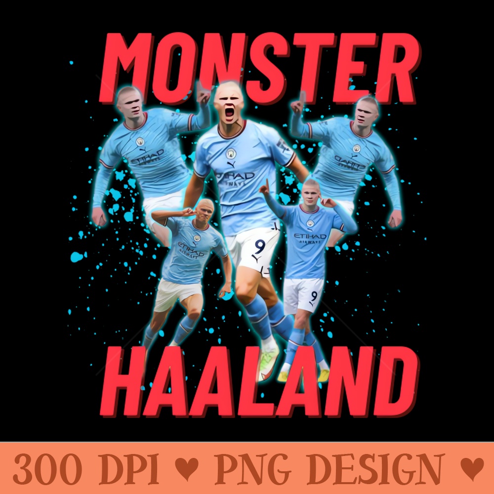 Erling Haaland Bootleg Tshirt - Sublimation PNG - Professional Design