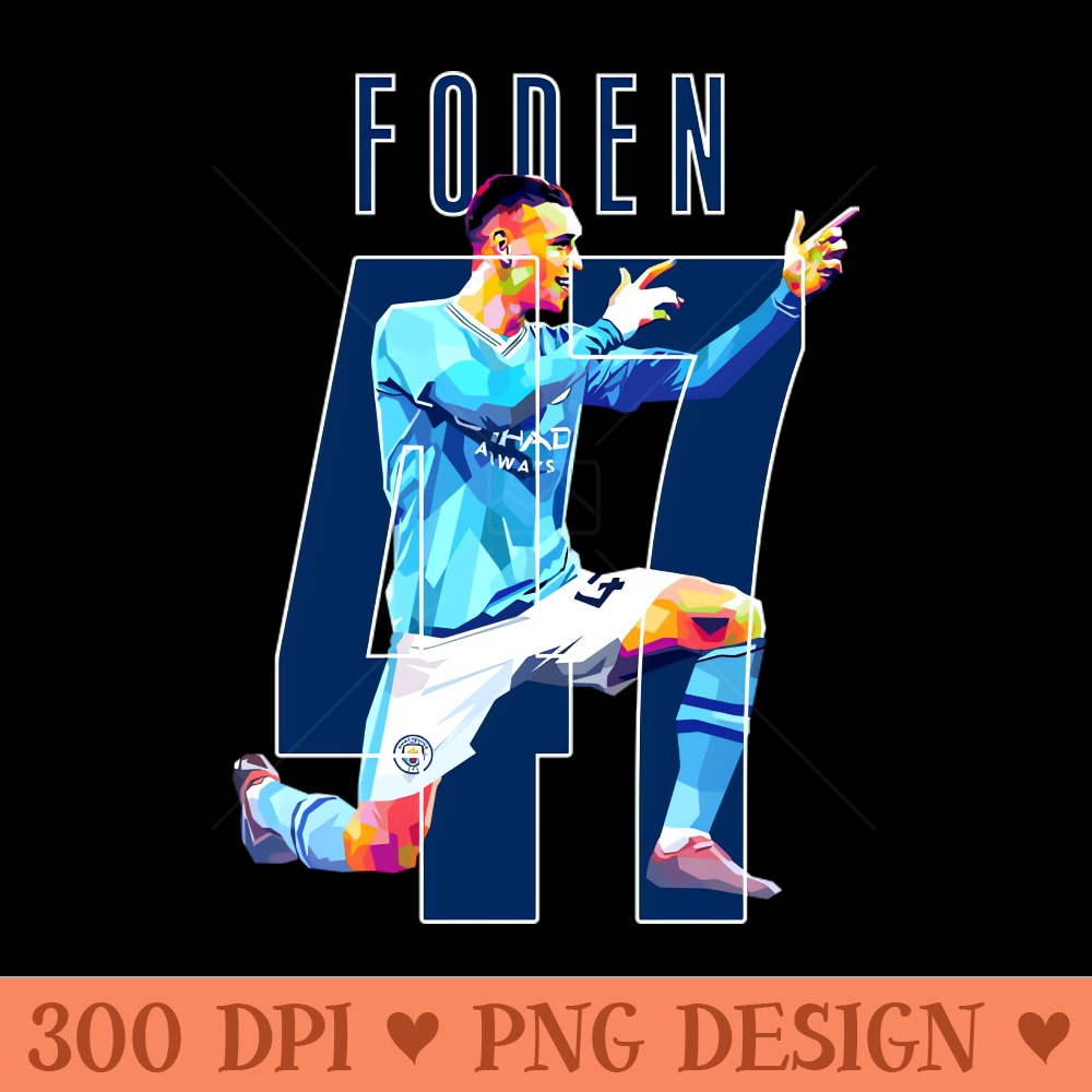 Phil Foden WPAP - PNG Download Bundle - Convenience