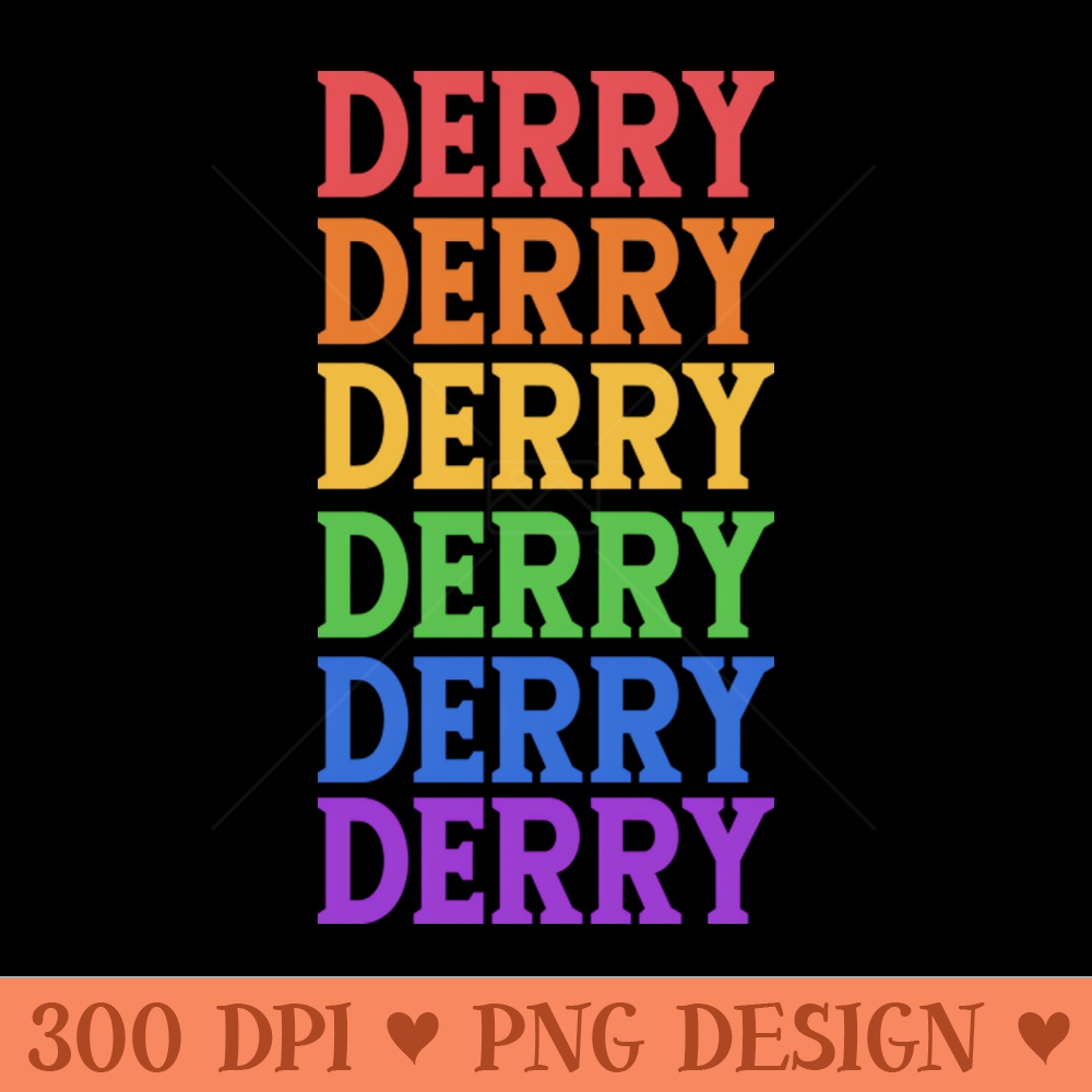 DERRY COLORFUL CITY - PNG Artwork - Good Value