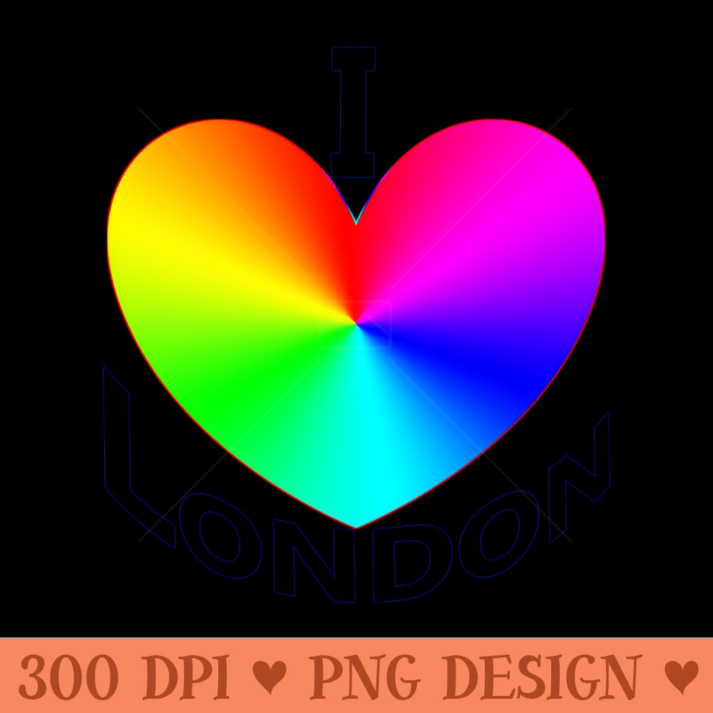 I love London - Digital PNG Files - Good Value