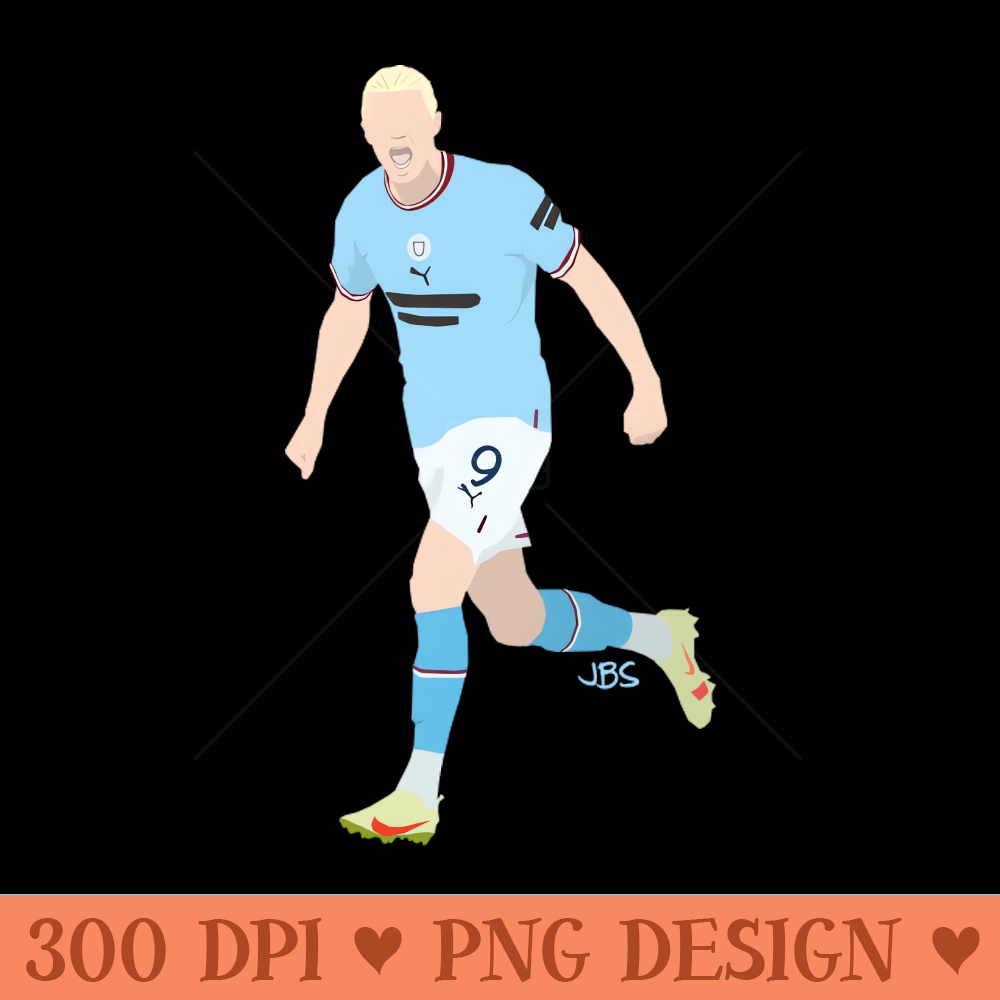 Erling Haaland goal Manchester City - Downloadable PNG - Unique
