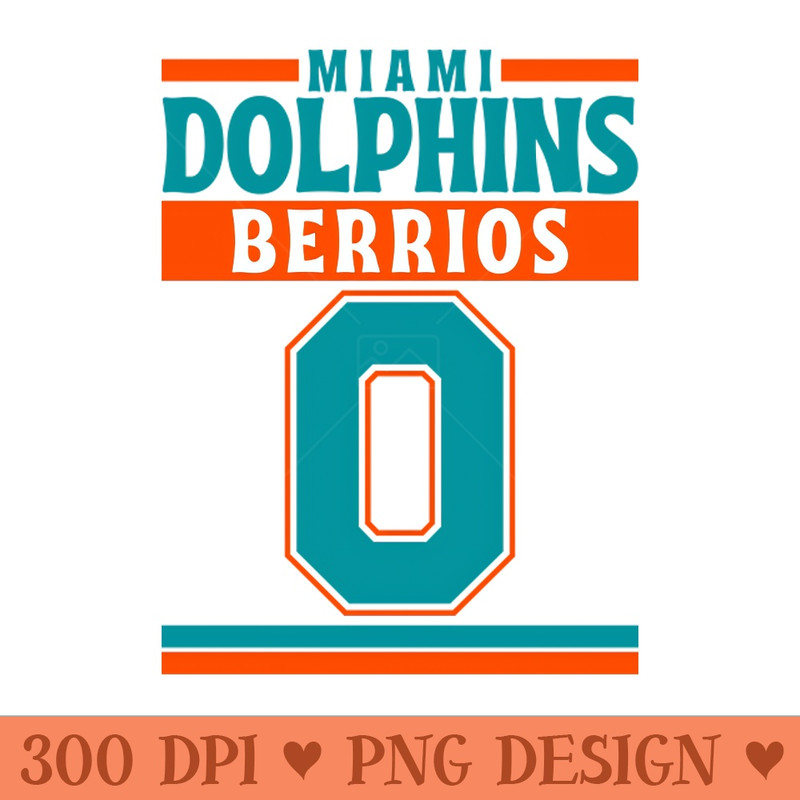 Miami Dolphins Berrios 0 Edition - High Quality PNG - Latest Updates