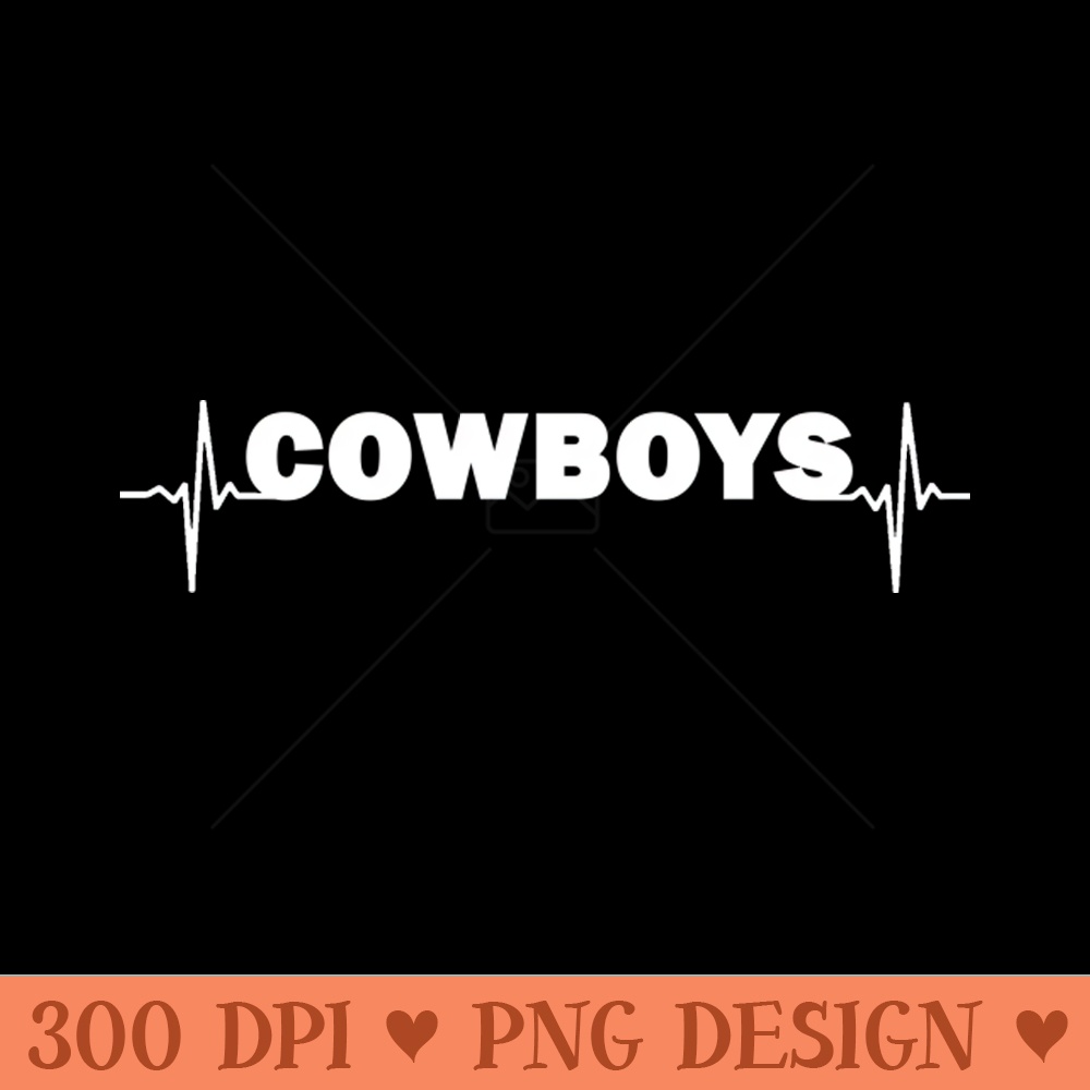 Cowboys heartbeat - Vector PNG Download - Unique