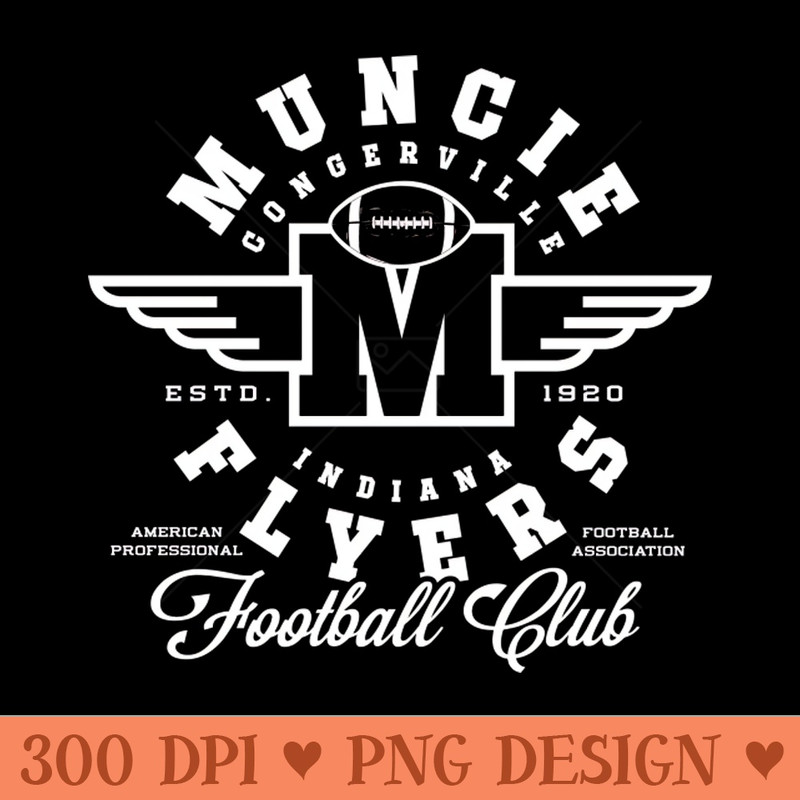 Muncie Flyers Football - PNG Clipart - Professional Design