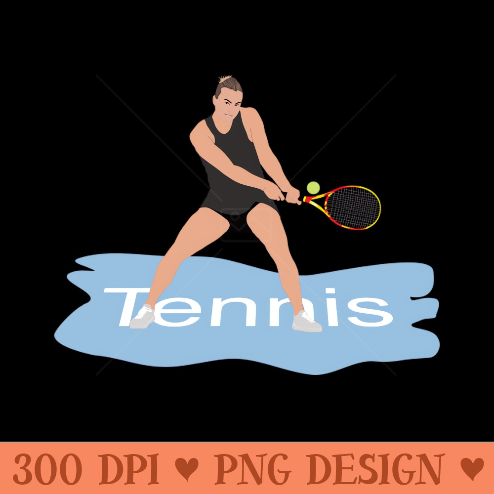 woman playing in tennis tournament - Digital PNG Art - Unique