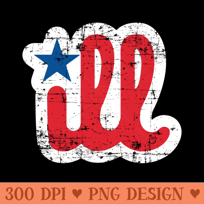 Ill Phillies Distressed - Digital PNG Art - Latest Updates
