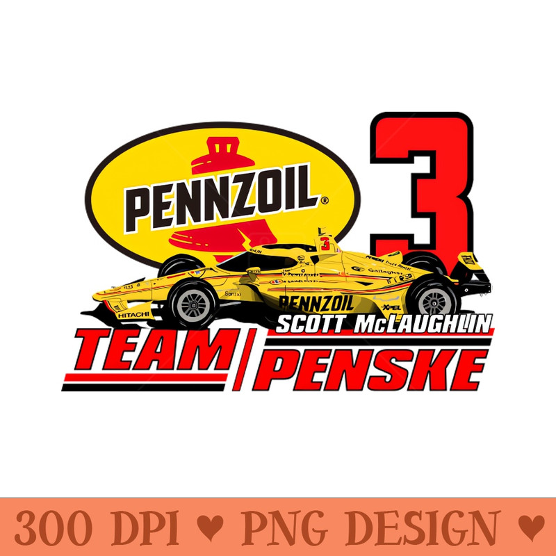 Scott McLaughlin Indy 2024 Retro - Transparent PNG - Unique
