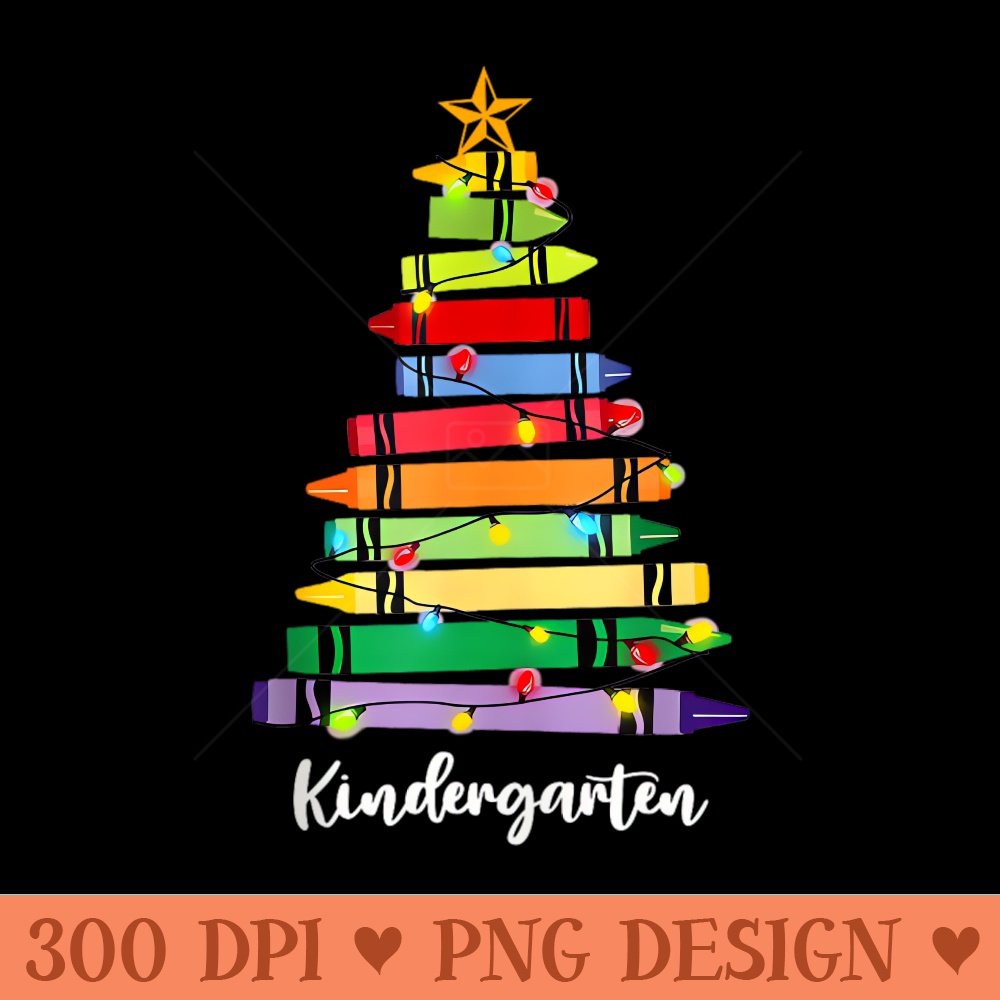 Christmas Crayons Kindergarten Teacher Tree Lights Student - Free PNG Downloads - Convenience