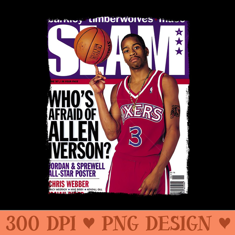 IVERSON SLAM Magazine - PNG File Download - Unique