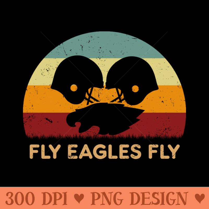 Retro Sunset Eagles Cowboys Fly - Digital PNG Download - Variety