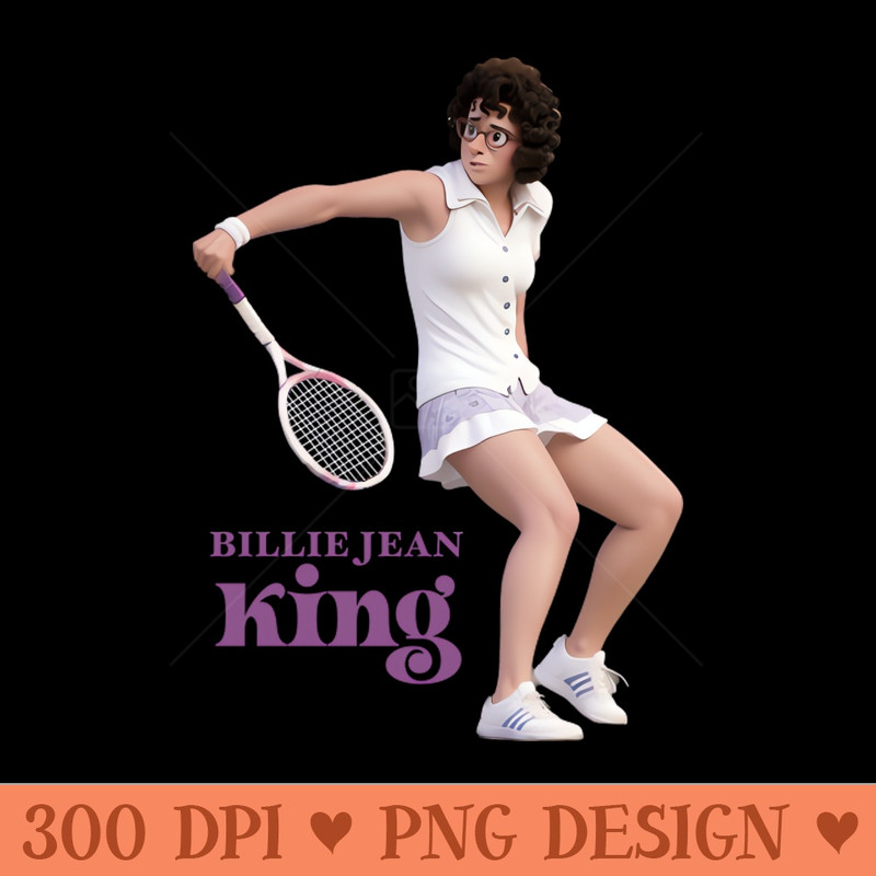 Billie Jean King - PNG File Download - Unique