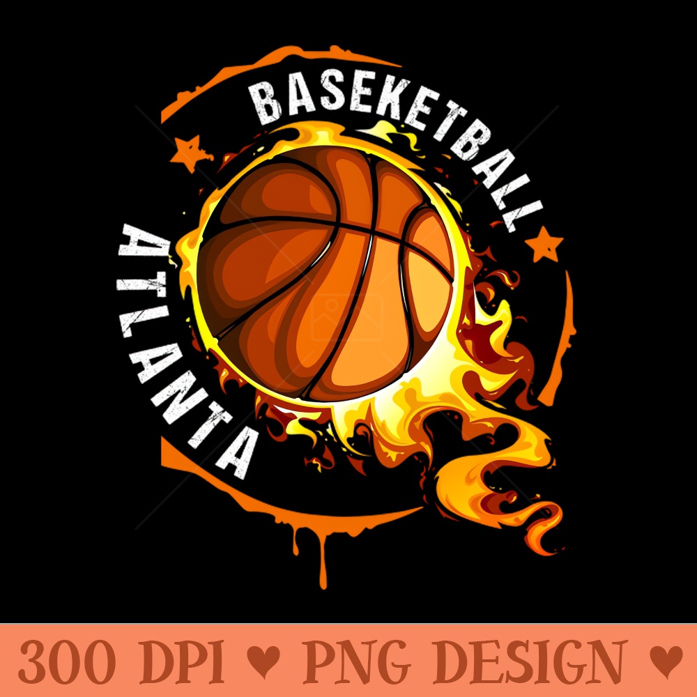 Graphic Basketball Name Atlanta Classic Styles - PNG Download Pack - Good Value