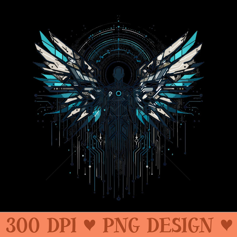 Digital Seraph Futuristic Angel - Download PNG Graphics - Popularity
