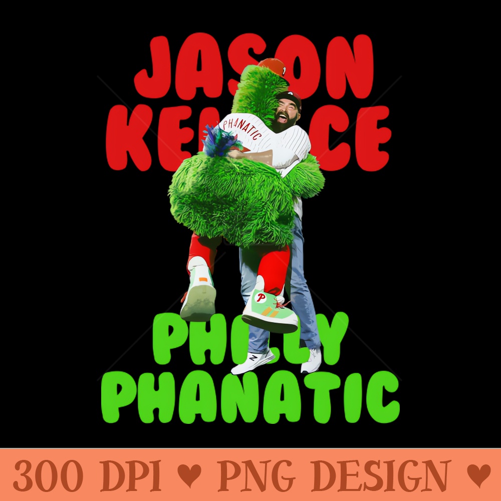 Jason Kelce x Philly Phanatic Hug - Digital PNG Download - Convenience
