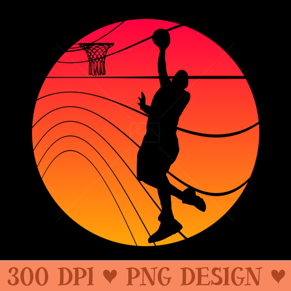 Basketball slam dunk retro vintage - PNG Download Pack - Popularity