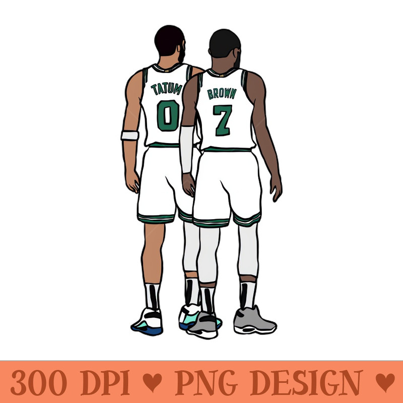 Jayson Tatum and Jaylen Brown BackTo - Premium PNG Downloads - High Quality 300 DPI