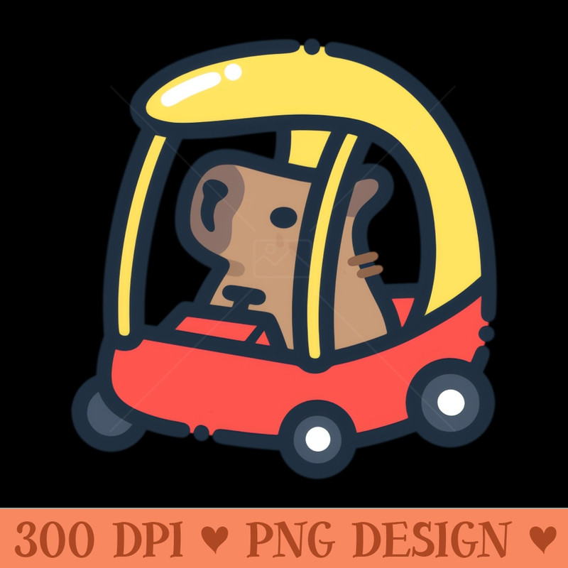 Capybara Riding Toy Car - Downloadable PNG - Popularity