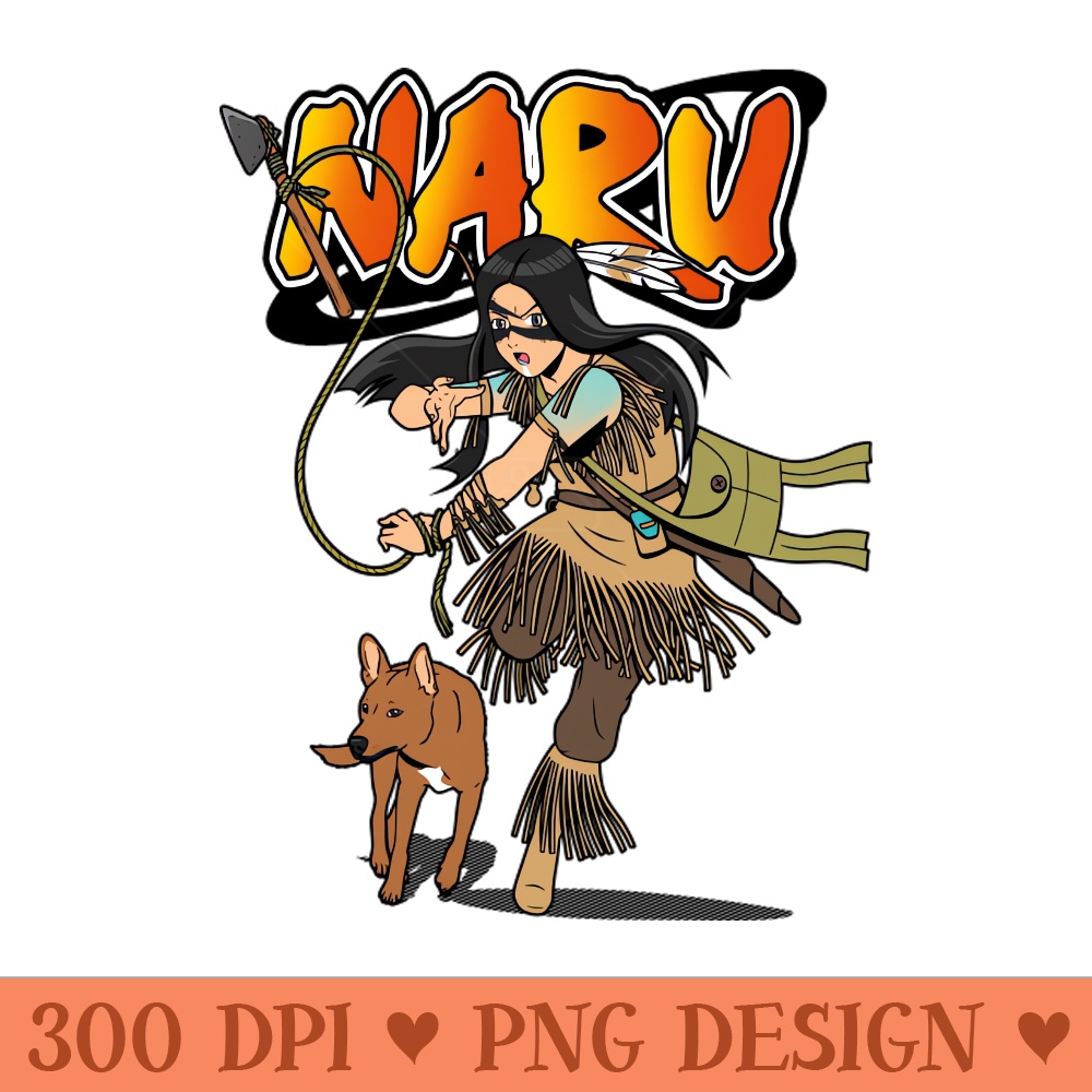 Native Indian Alien Fighting Warrior Ninja Shinobi Parody - PNG Illustrations - High Quality 300 DPI