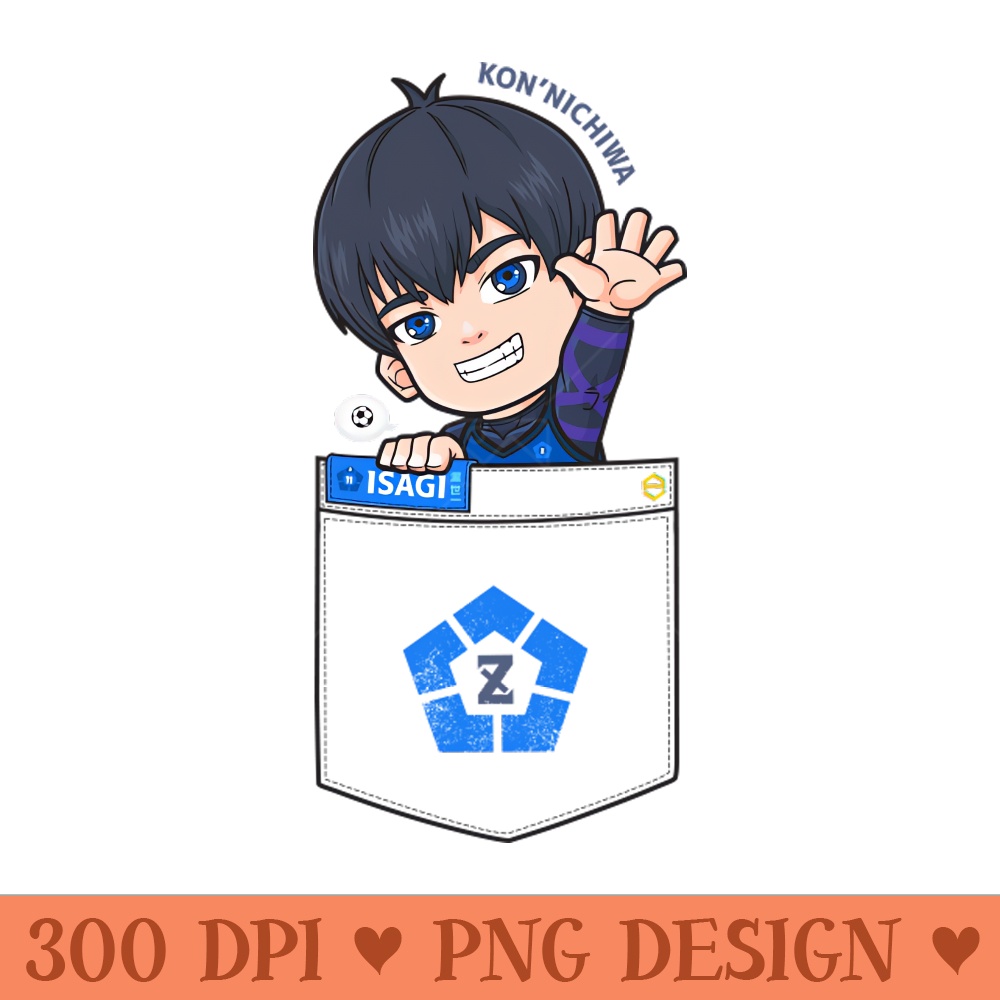 Konnichiwa Isagi Yoichi - Sublimation PNG Designs - Unique