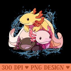 axolotl in water - png download library