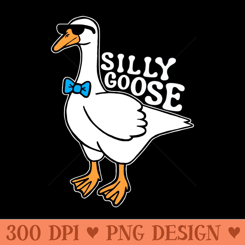 Silly Goose with Sunglasses - PNG Downloadable Art - Customer Support