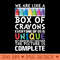 We are like a Box of crayons Cute Back to School - PNG Illustrations - High Quality 300 DPI