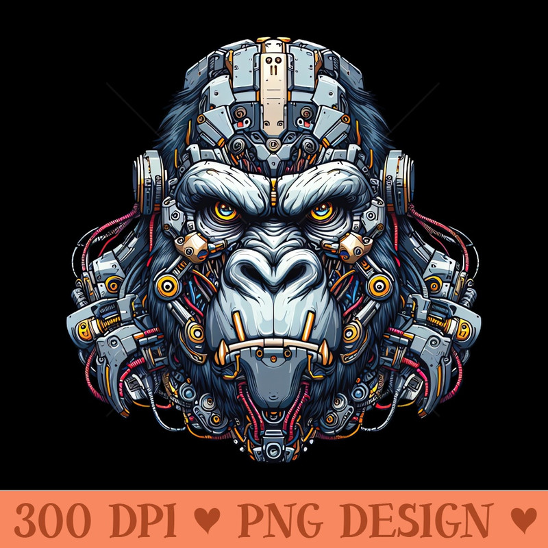 Mecha Apes S01 D87 - PNG Designs - Unique