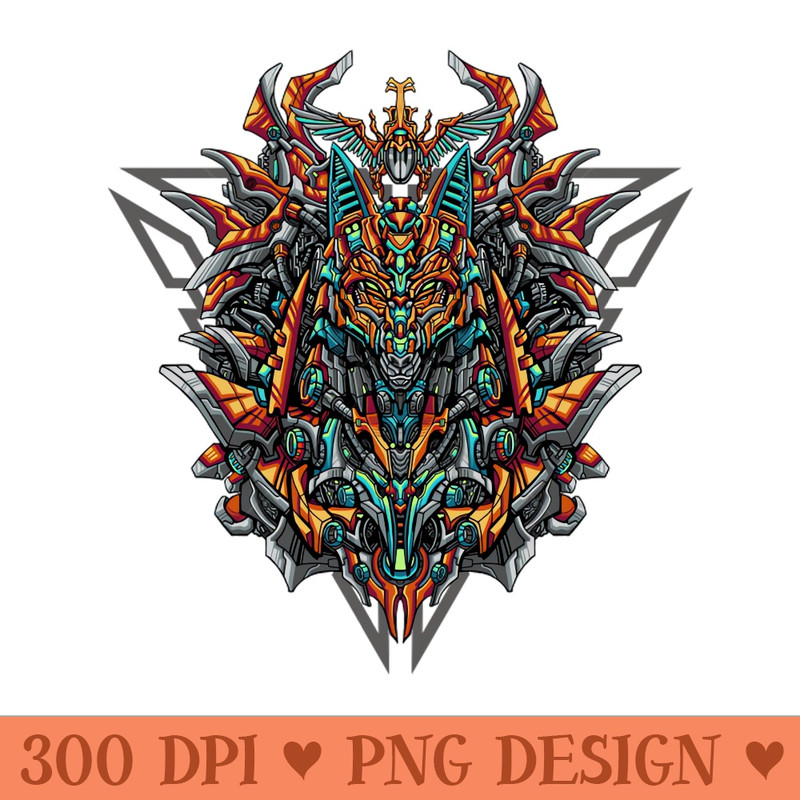 great anubis mecha illustration - Digital PNG Files - Unique