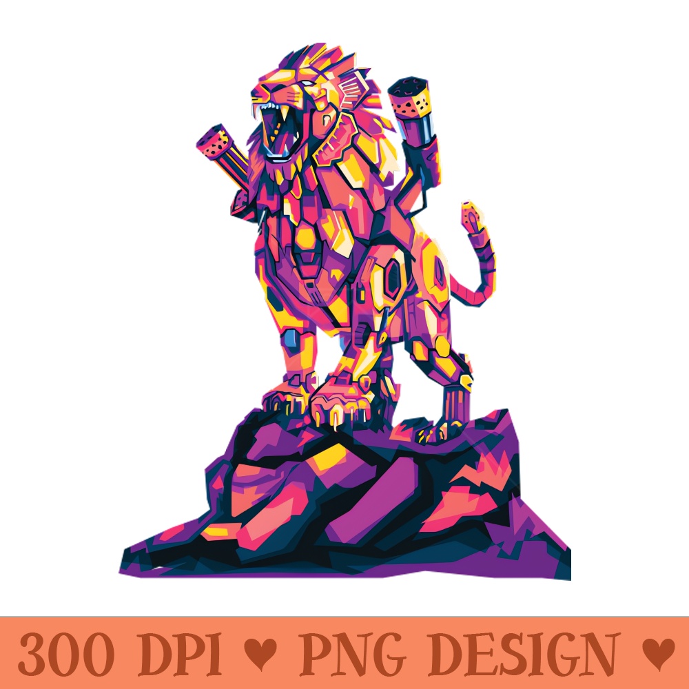 Mecha lion - PNG Download Collection - High Quality 300 DPI