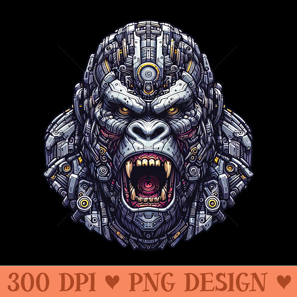 Mecha Apes S03 D100 - Sublimation PNG Designs - Latest Updates