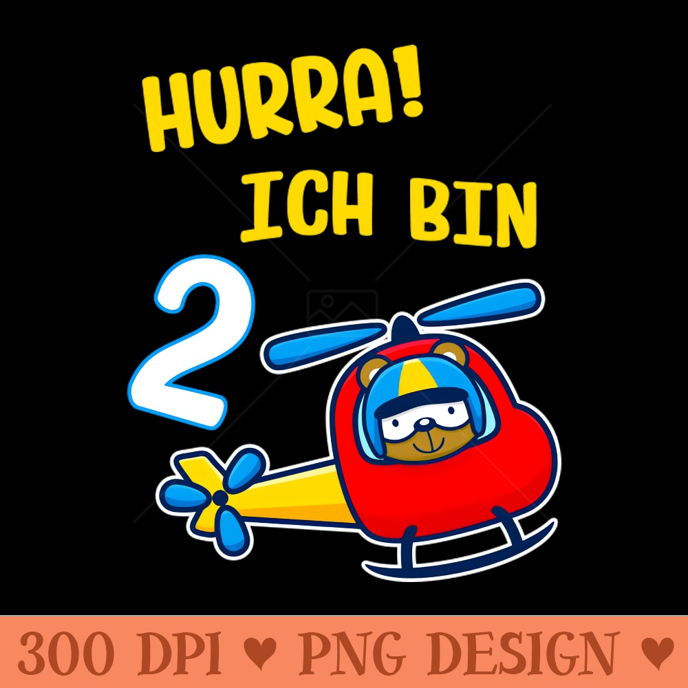 Kinder 2. Geburtstag Junge Hubschrauber Helikopter - PNG Downloadable Resources - Popularity