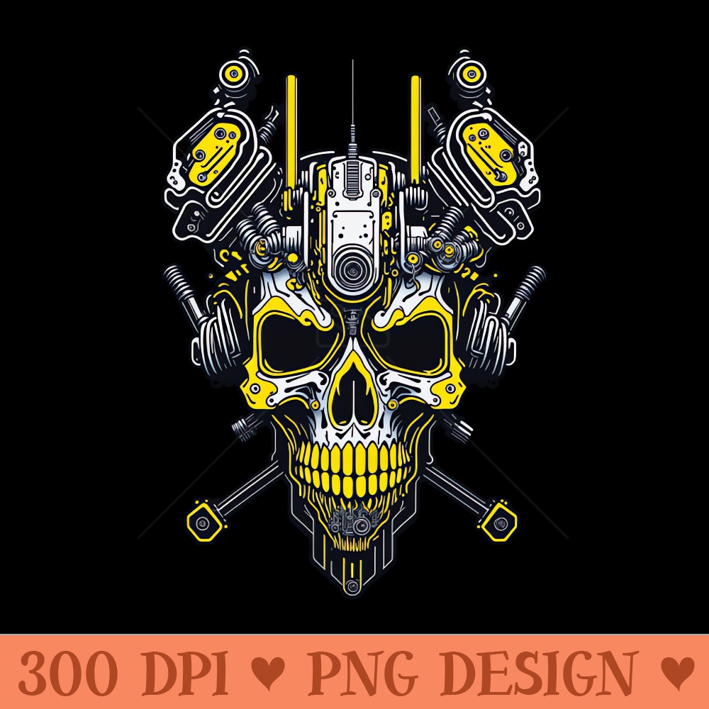 Mecha Skull S01 D40 - PNG Image Downloads - Variety