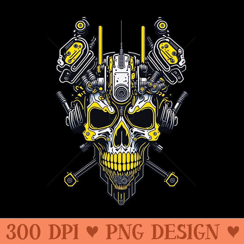 Mecha Skull S01 D40 - PNG Image Downloads - Variety