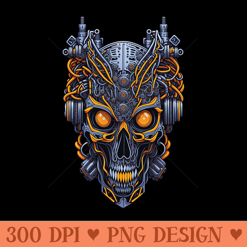 Mecha Skull S03 D59 - PNG Printables - Popularity