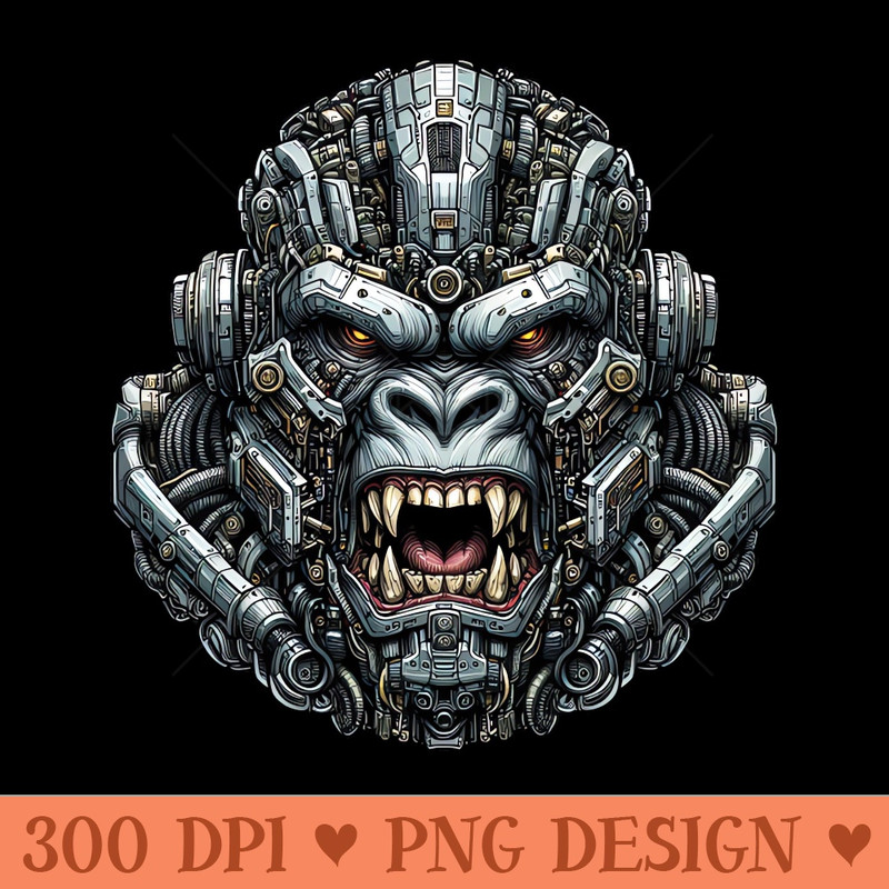 Mecha Apes S01 D74 - PNG Downloadable Art - Customer Support