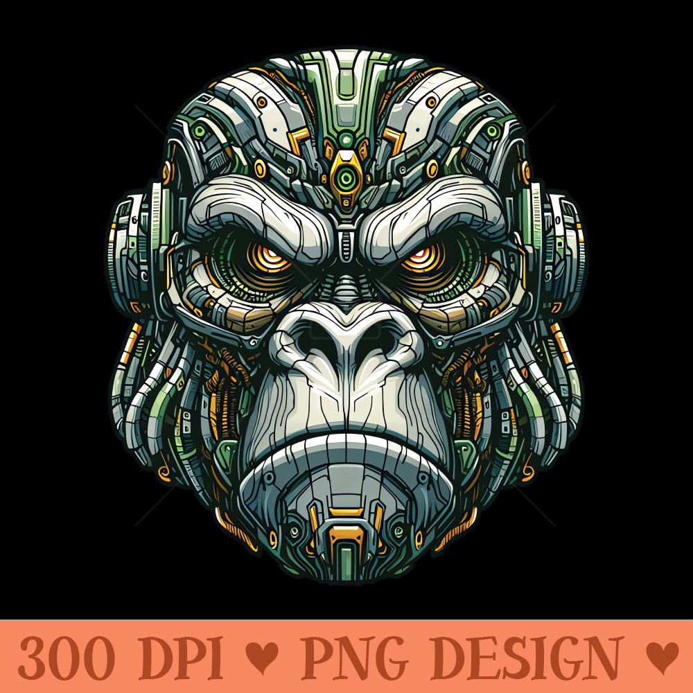 Mecha Apes S04 D48 - PNG Downloadable Art - Professional Design