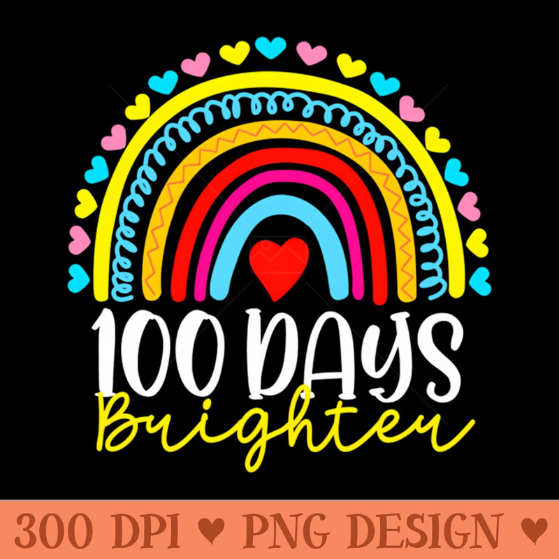 Rainbow 100 Days Of School 100 Days Brighter Kids - PNG Download Website - Convenience
