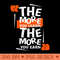 The more you learn the more you earn T - PNG Artwork - Customer Support