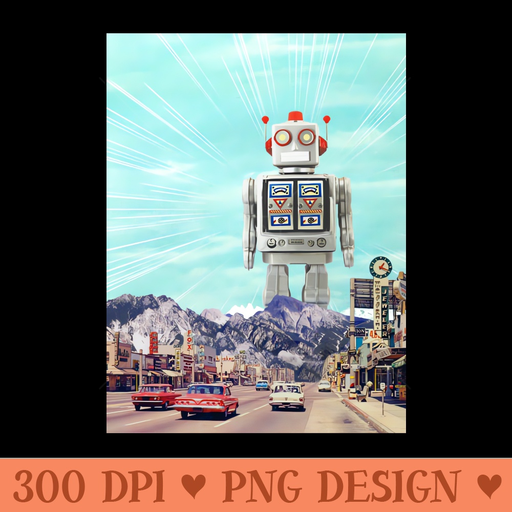 Robot in Town - PNG Download Store - Unique