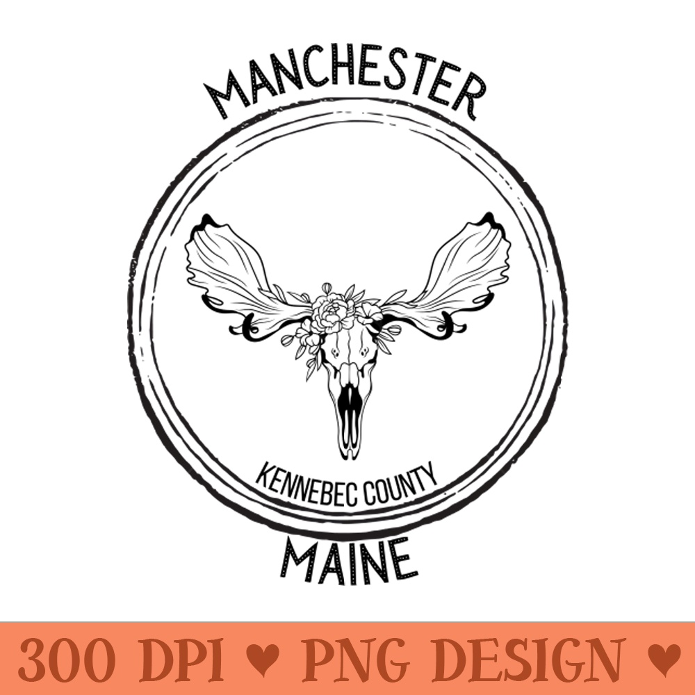 Manchester Maine Moose - Digital PNG Art - Convenience