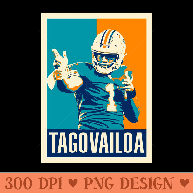 Tua Tagovailoa Pop Art Style - Sublimation PNG - Latest Updates