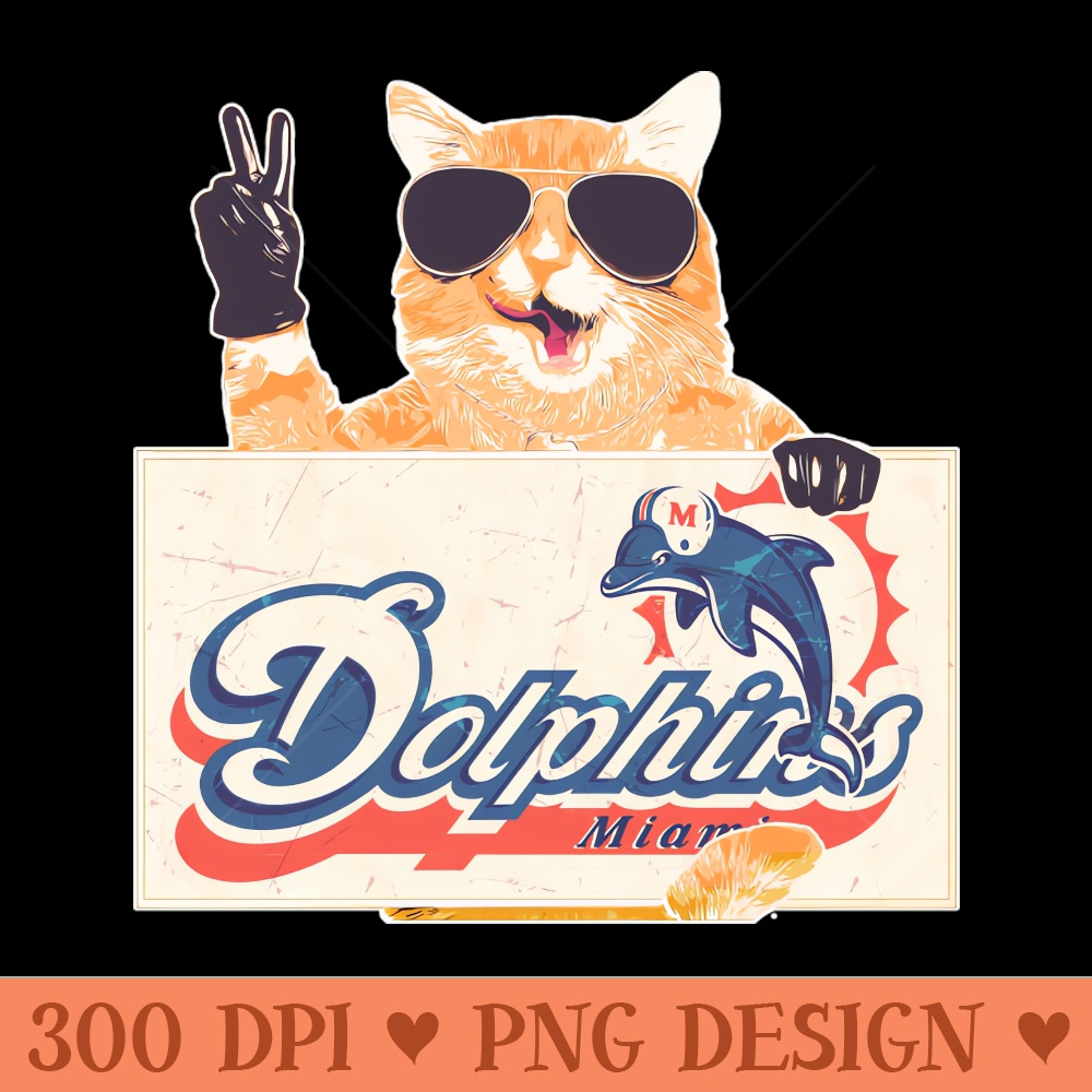 Cat Support Dolphins - PNG Download Store - High Quality 300 DPI