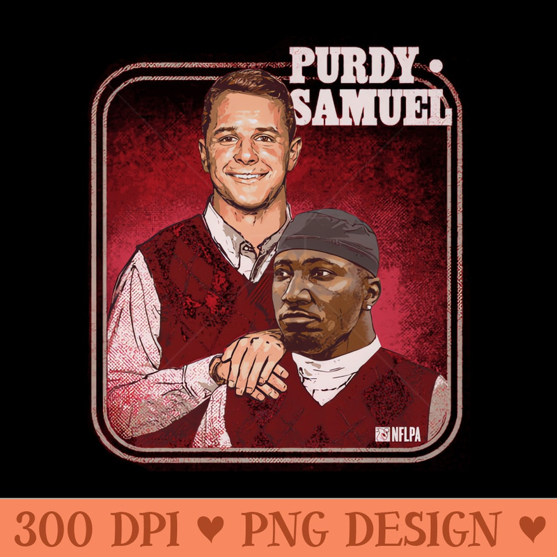 Brock Purdy u0026 Deebo Samuel San Francisco Step Brothers - PNG Graphics - Professional Design