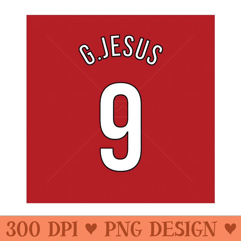 G.Jesus 9 Home Kit 2223 Season - PNG Illustrations - Customer Support