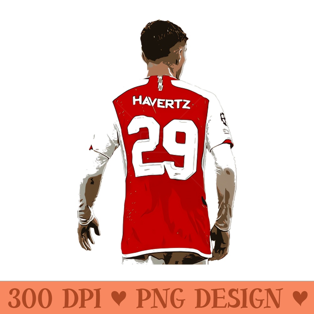 Back turned Kai Havertz - PNG Download - Professional Design