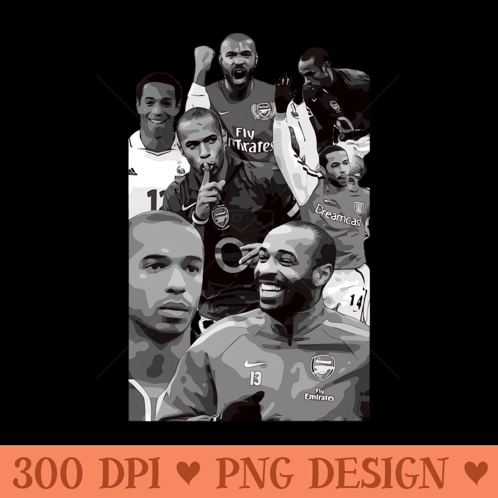 Thierry Henry Vector Art - PNG Download Bundle - Unique