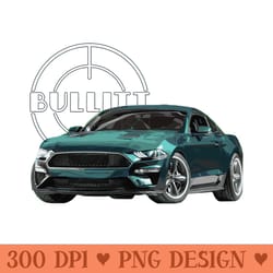 bullitt mustang gt 5.0l v8 classic steve mcqueen muscle car - download png graphics