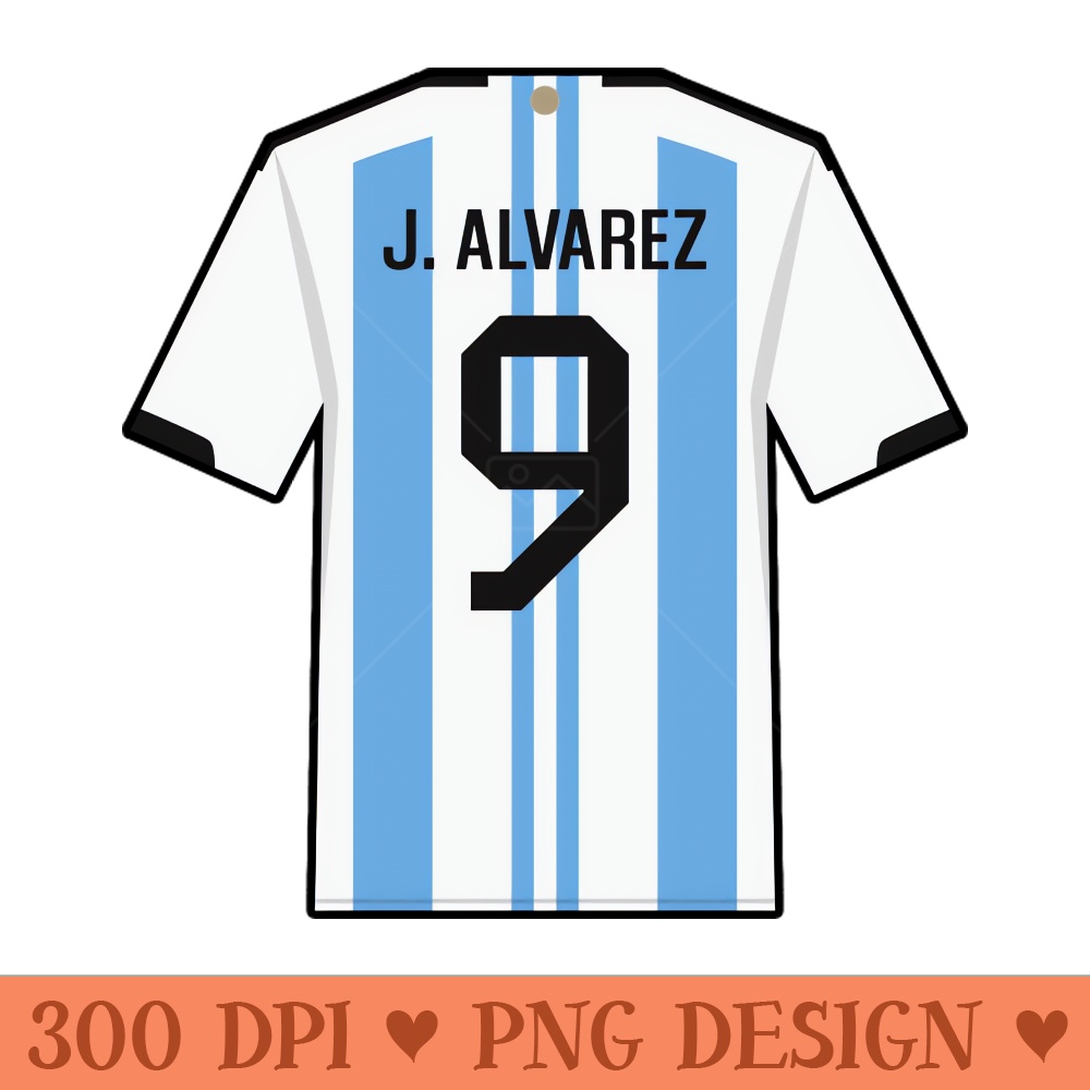 Alvarez World Cup 2022 Champion Jersey - Sublimation PNG Designs - Professional Design