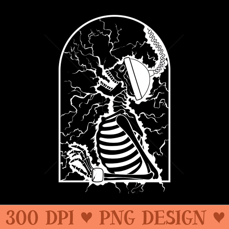 Electro Skull - PNG Download Store - High Quality 300 DPI